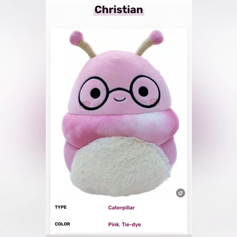 Squishmallows christian caterpillar